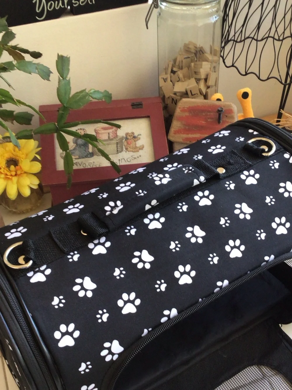 Paw Print Small Pet Carrier